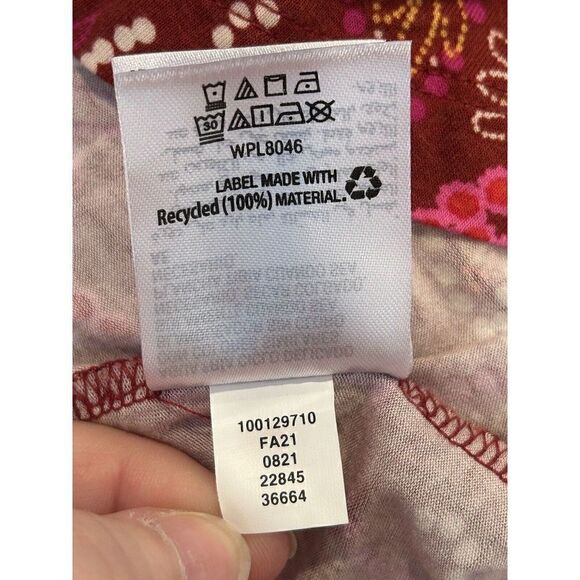 JM Collection Women's Size XL Paisley Printed T-Shirt Top Blouse Red Pink - Picture 6 of 6